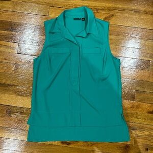 NWOT green collar dress shirt